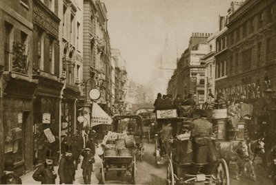 Fleet Street in 1880 by English Photographer